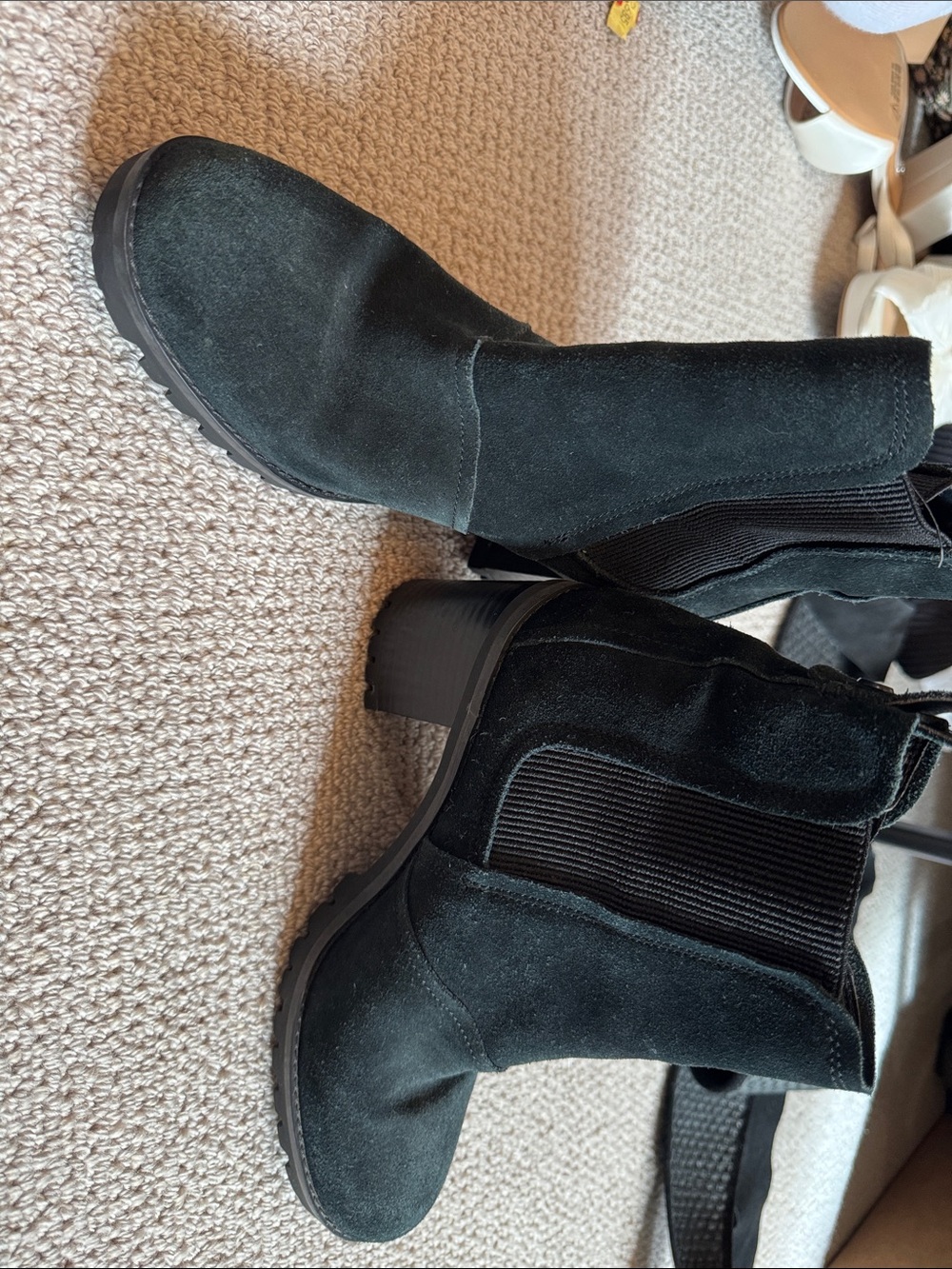 UGG Black Suede Chelsea Ankle Boots